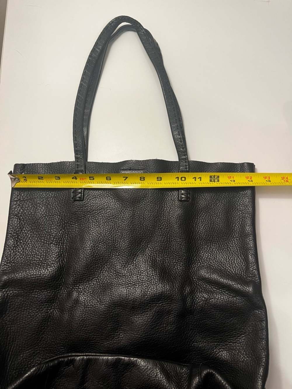 Frye Black Pebbled Leather Tote - Picture 2 of 11